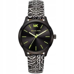 MK131. MICHAEL KORS Czarny/Skóra Ø38 mm [Outlet]