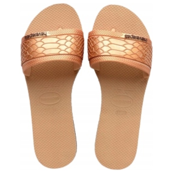 Najlepszy Outlet W Warszawie Multioutlet - Havaianas Damskie Japonki Złote Wsuwane 41-42