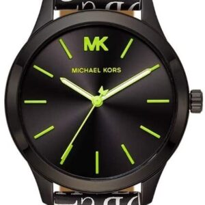 MK131. MICHAEL KORS Czarny/Skóra Ø38 mm [Outlet]