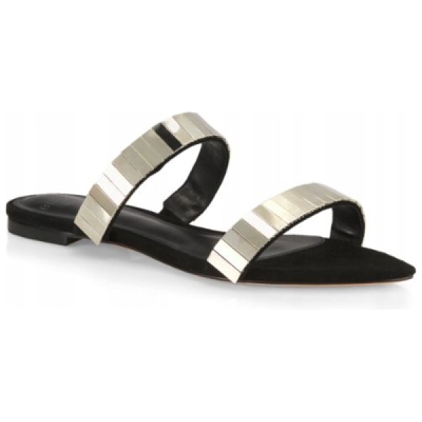 Najlepszy Outlet W Warszawie Multioutlet - Damskie Sandały Alexander Birman Anjelica Suede Flat Sandals R.39