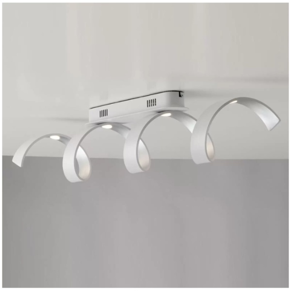 Multioutlet - Lampa Sufitowa Led Helix Biało-Srebrna