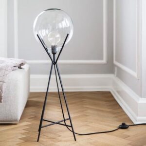 Lampa podłogowa Villa Collection FuH-963614 E27 40 W czarny, przezroczysty