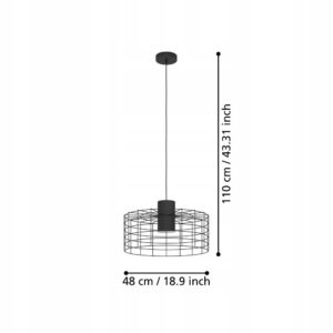 Lampa wisząca Eglo Milligan 1 -punkty światła E27