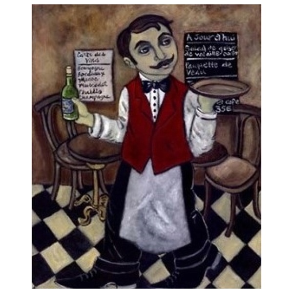 Multioutlet - Obrazy Na Ścianę G &Amp; C Interiors French Waiter/Cafe 30X35 Cm