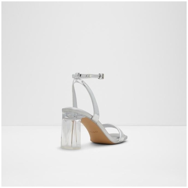 Multioutlet - Aldo Czółenka Aurorai Women'S Silver Block Heel R.41