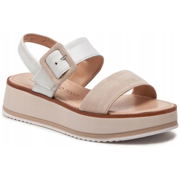 Multioutlet - Marco Tozzi Sandały 2-28240-42 White / Rose 122 R.41