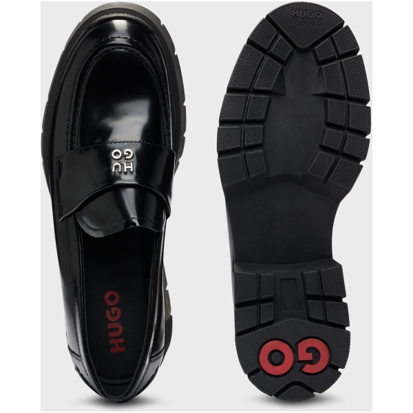 Multioutlet - Stacked-Logo Loafers In Leather With Chunky Sole R.36