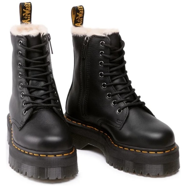 Multioutlet - Dr.martens Jadon Fl Skóra Naturalna Czarny R.39