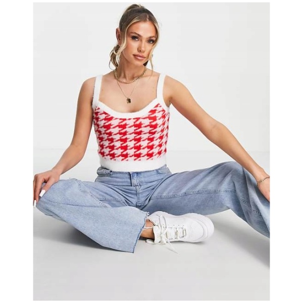 Multioutlet - Missguided Top Houndstooth