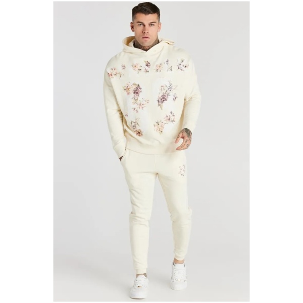 Najlepszy Outlet W Warszawie Multioutlet - Siksilk Bluza Ecru Faded Floral 89 Hoodie