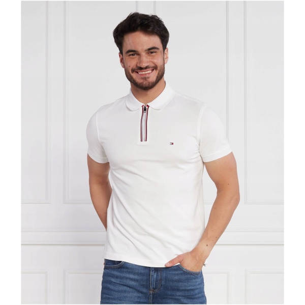 Najlepszy Outlet W Warszawie Multioutlet - Tommy Hilfiger Polo Rwb Zip Tip Ybr Slim Fit Xxl