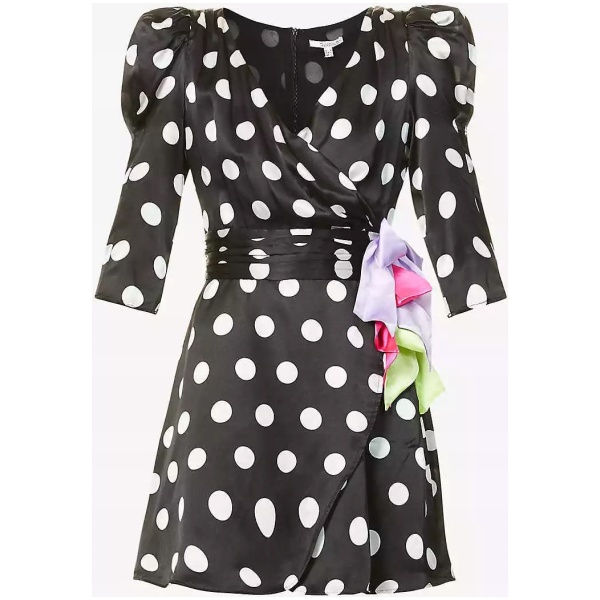 Multioutlet - Sukienka Olivia Rubin Ren Polka-Dot Silk Dress M