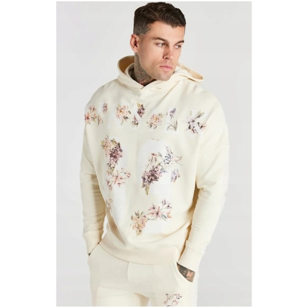 Najlepszy Outlet W Warszawie Multioutlet - Siksilk Bluza Ecru Faded Floral 89 Hoodie