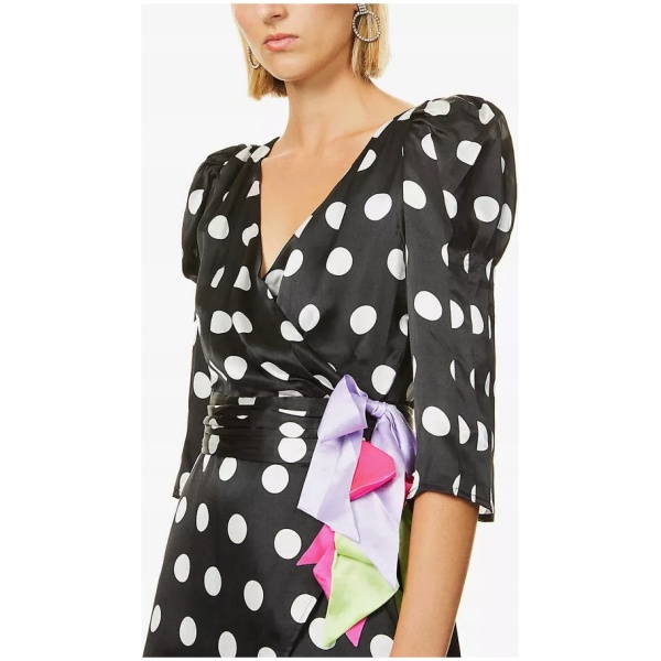 Multioutlet - Sukienka Olivia Rubin Ren Polka-Dot Silk Dress M