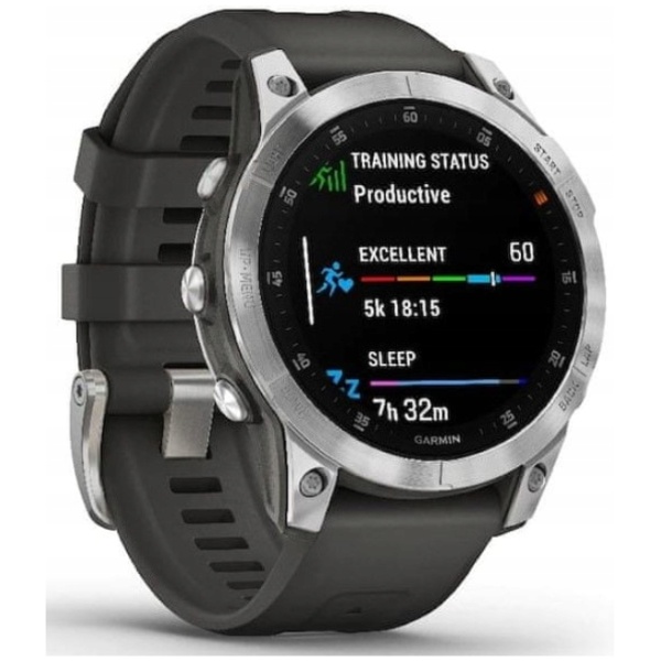 Najlepszy Outlet W Warszawie Multioutlet - Garmin Epix 2 Steel Stalowy Z Szarym Paskiem