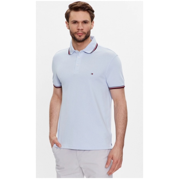 Najlepszy Outlet W Warszawie Multioutlet - Tommy Hilfiger Polo 1985 Mw0Mw30750 Błękitny Slim Fit Xxxl