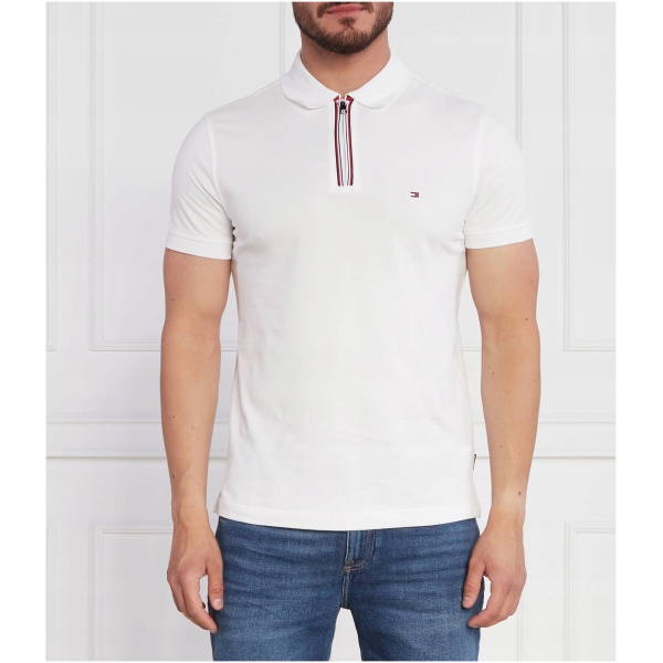 Najlepszy Outlet W Warszawie Multioutlet - Tommy Hilfiger Polo Rwb Zip Tip Ybr Slim Fit Xxl