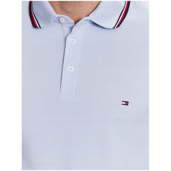 Najlepszy Outlet W Warszawie Multioutlet - Tommy Hilfiger Polo 1985 Mw0Mw30750 Błękitny Slim Fit Xxxl