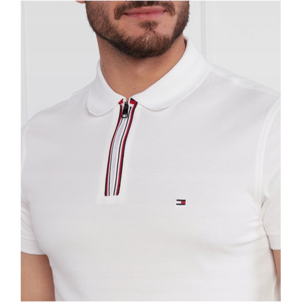 Najlepszy Outlet W Warszawie Multioutlet - Tommy Hilfiger Polo Rwb Zip Tip Ybr Slim Fit Xxl