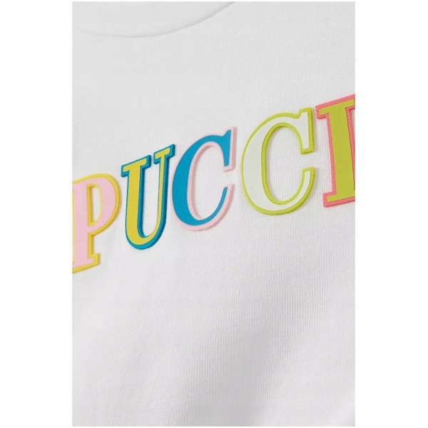 Multioutlet - Multi Logo Applique T-Shirt In Cotton