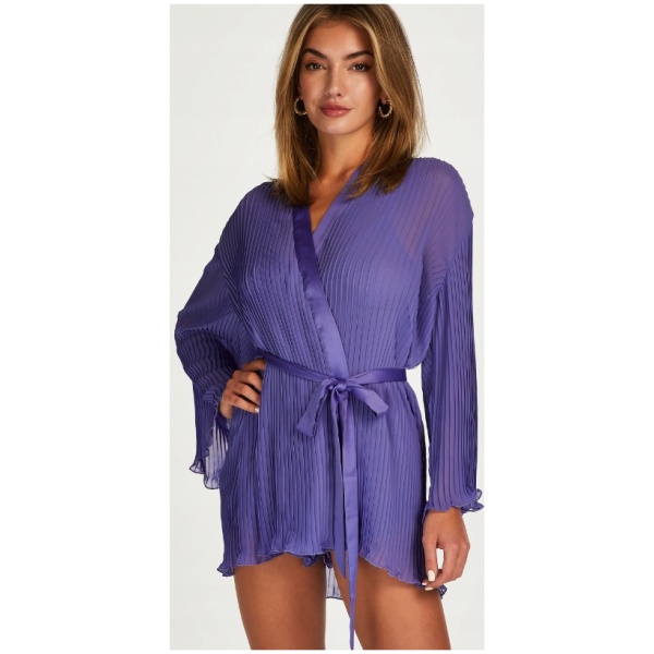 Najlepszy Outlet W Warszawie Multioutlet - Hunkemöller Kimono Chiffon Plisse - Kimona Xl/Xxl