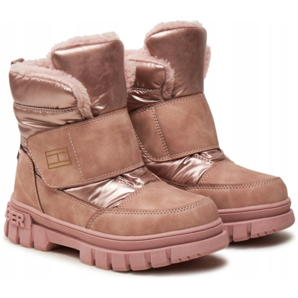 Najlepszy Outlet W Warszawie Multioutlet - Tommy Hilfiger Śniegowce Fur Boot T1A5-33607-1492 S Różowy R26