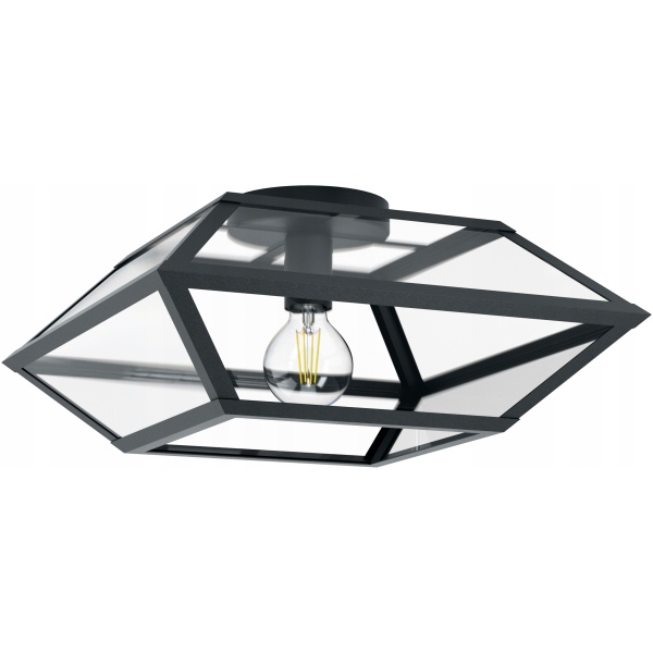 Najlepszy Outlet W Warszawie Multioutlet - Lampa Sufitowa Eglo Casefabre 45 E27 - Czarny