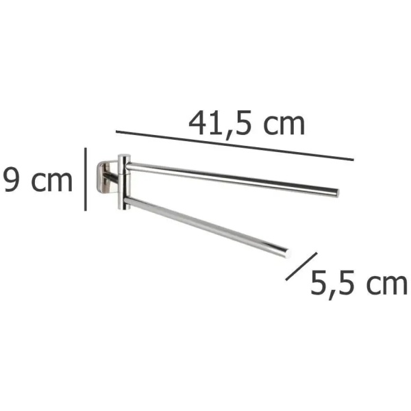 Najlepszy Outlet W Warszawie Multioutlet - Wieszak Podwójny Na Ręczniki 2 Ruchome Ramiona Outlet