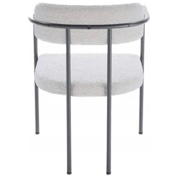 Najlepszy Outlet W Warszawie Multioutlet - Potiron Paris Barbara - White Velvet Upholstered Dining Chair With Armrests